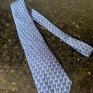 Vineyard Vines Blue and White Sailboat Tie